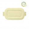 Cane fiber lids with flaps for 750ml container