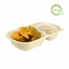 Cane fiber containers with 2 divisions (250-500ml)