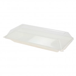 Tapa transparente para plato de fibra catering (26x13cm)