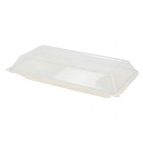 Transparent lid for catering fiber plate (26x13cm)