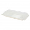 Tapa transparente para plato de fibra catering (26x13cm)