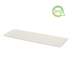 Platos de fibra blanco (27x9cm)