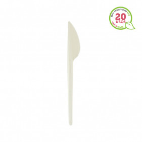 Cuchillo premium ECO reutilizable color crema (16,5cm)