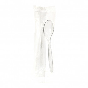 Colher de sorvete ensacado transparente (12,5 cm). Até o final do estoque.