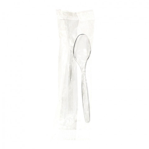 Cuchara de helado transparente embolsada (12,5cm)