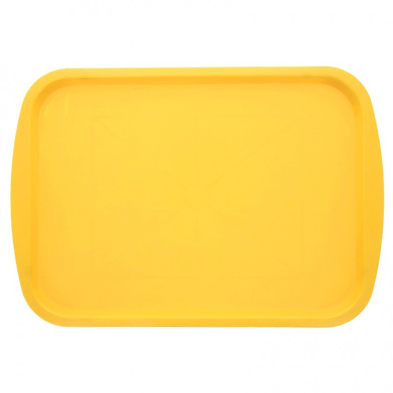 Bandeja amarilla PP resistente y reutilizable (44x31cm) Bandeja amarilla PP resistente y reutilizable (44x31cm)