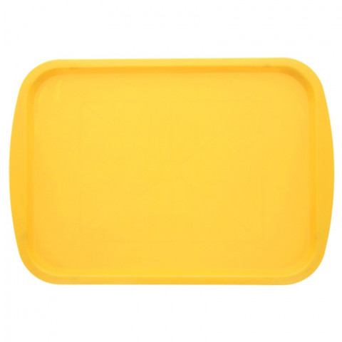 Bandeja amarilla PP resistente y reutilizable (44x31cm)