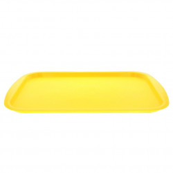Bandeja amarilla PP resistente y reutilizable (44x31cm)