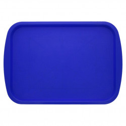 Bandeja azul PP resistente y reutilizable (44x31cm)