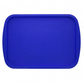 Plateau bleu en PP résistant et réutilisable (44x31cm)