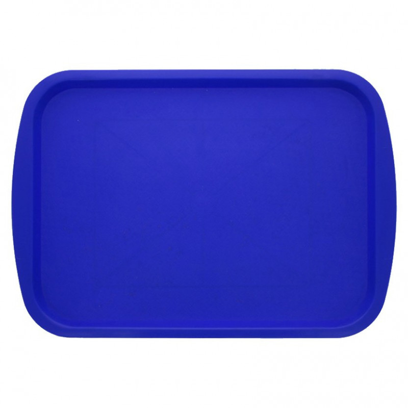 Vassoio blu in PP resistente e riutilizzabile (44x31cm) Vassoio blu in PP resistente e riutilizzabile (44x31cm)