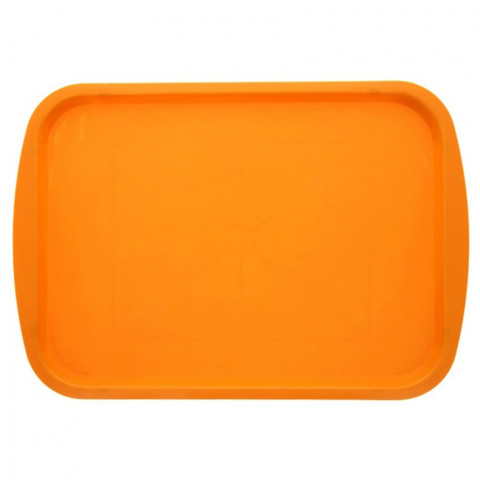 Bandeja naranja PP resistente y reutilizable (44x31cm)