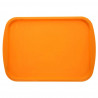 Bandeja naranja PP resistente y reutilizable (44x31cm)