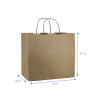 BOLSAS DE PAPEL KRAFT CON ASAS RIZADAS 26X14X27CM