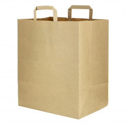 BOLSAS DE PAPEL KRAFT EXTRA GRANDES ASAS PLANAS