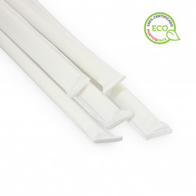 Biodegradable sheathed paper straws (20cm 0.6Ø)