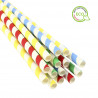 Cañitas papel biodegradables colores (23cm 0.8Ø)