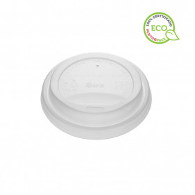 Lid for compostable PLA cups (8Ø)