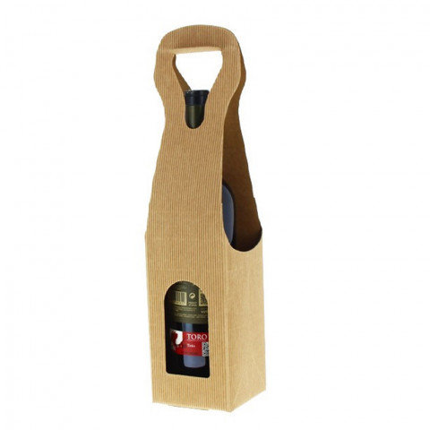 BOLSA CARTON KRAFT MICROCANAL 1 BOTELLA VINO