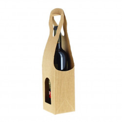 Microchannel Kraft cardboard bag 1 Bottle wine