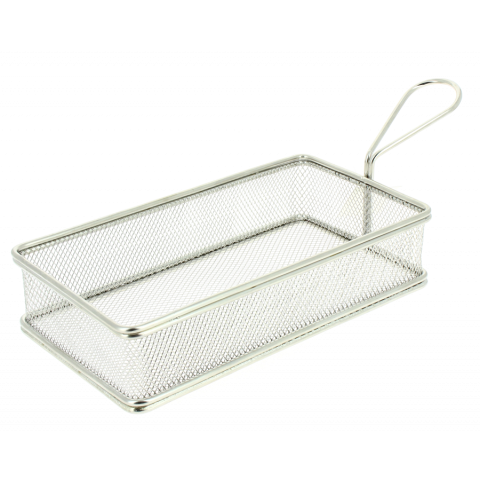 Freidora rectangular en acero inox 22x12x5cm