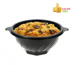 Reusable black PP bowl (1000cc)