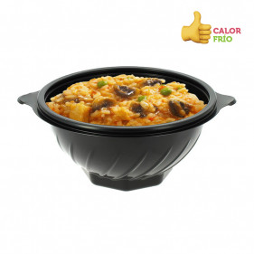 Reusable black PP bowl (1000cc)