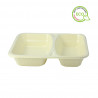 Envases biodegradables celulosa 2 divisiones (640+465cc). 