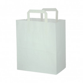 Bolsa Papel Blanco con Asa plana interior (26 + 14 x 29cm)