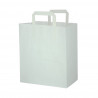 Saco de Papel Branco com Asa Interior Plana (26+14x29cm) | PointQpackName