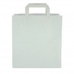 Bolsa Papel Blanco con Asa plana interior (26+14x29cm)
