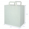 White Paper Bag with Flat Interior Handle (26+14x29cm)