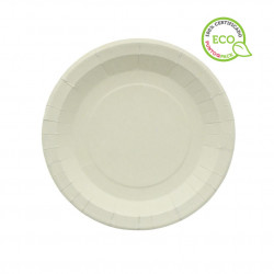 Platos de cartón cartulina 100% compostable (18Ø)