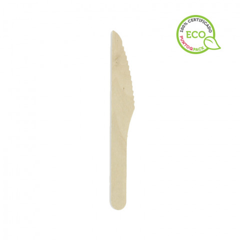 Disposable wooden knives (16.5 cm)