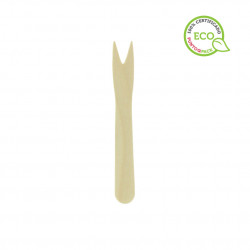 Mini tenedor de madera para aperitivos (8,5 cm)