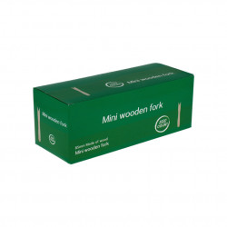 Mini garfo de madeira para aperitivos (8,5 cm)
