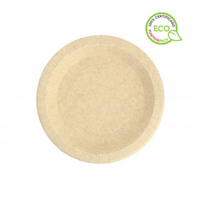 Assiette jetable en carton - 165 x 230 mm PAP STAR Pure Lot de 25