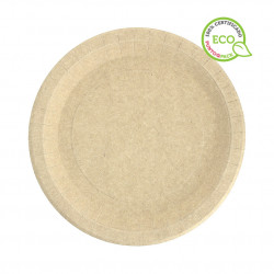 Prato de cartão Kraft anti-gordura (22Ø)