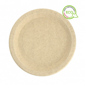 Greaseproof Kraft cardboard plate (22Ø)