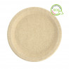 Prato de cartão Kraft anti-gordura (22Ø)