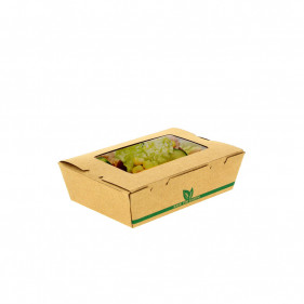 Caja kraft micro menu catering con separadores (45x32x10cm)