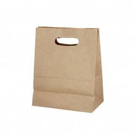 Kraft paper bag with die-cut handle (22+11x27.5cm)