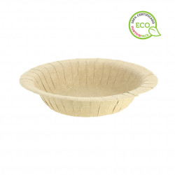 Assiette creuse en carton kraft ingraissable (19Ø)