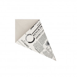 Cone de papel papelão aberto jornal médio 325cc