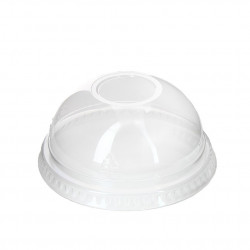 Tapa Cúpula con agujero para Vasos PET pequeños (8Ø) | PuntoQpack