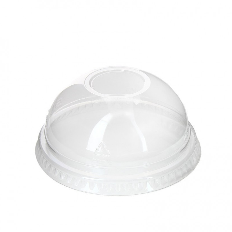 Couvercle dôme avec trou pour petits gobelets en PET (8Ø) Couvercle dôme avec trou pour petits gobelets en PET (8Ø)