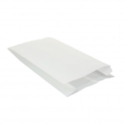 Bolsa de papel blanca para bollería (18+7x35cm)