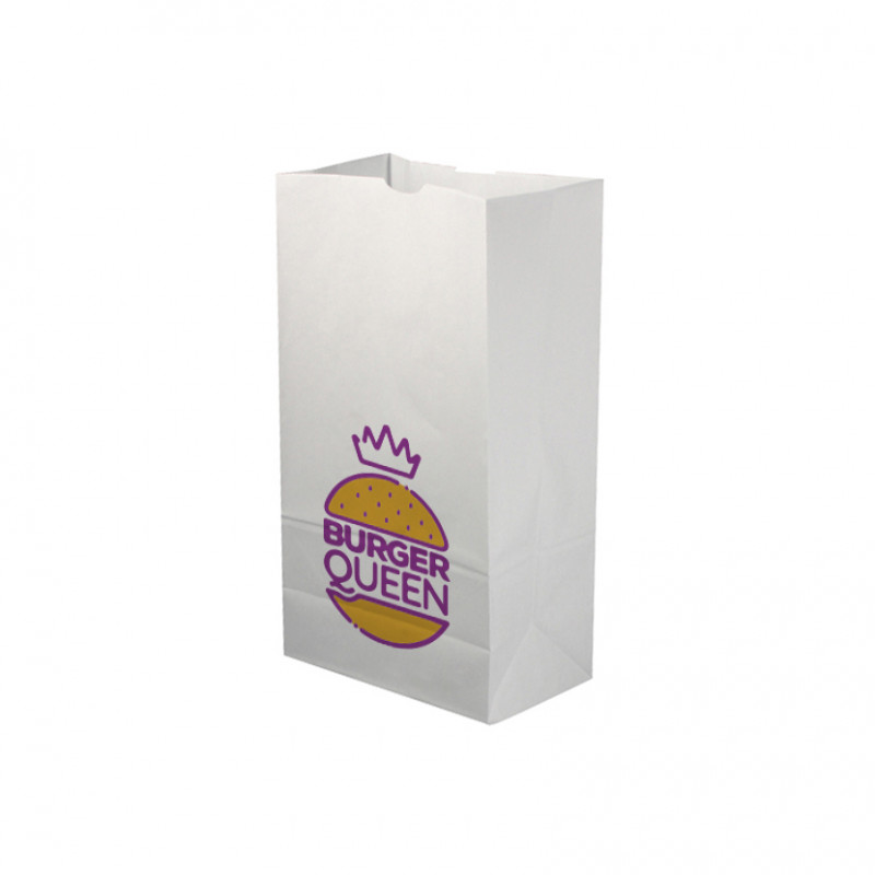 Bolsa Papel Blanca Mini Sin Asas (15+9x28cm) 1 Cara Color Bolsa Papel Blanca Mini Sin Asas (15+9x28cm) 1 Cara Color