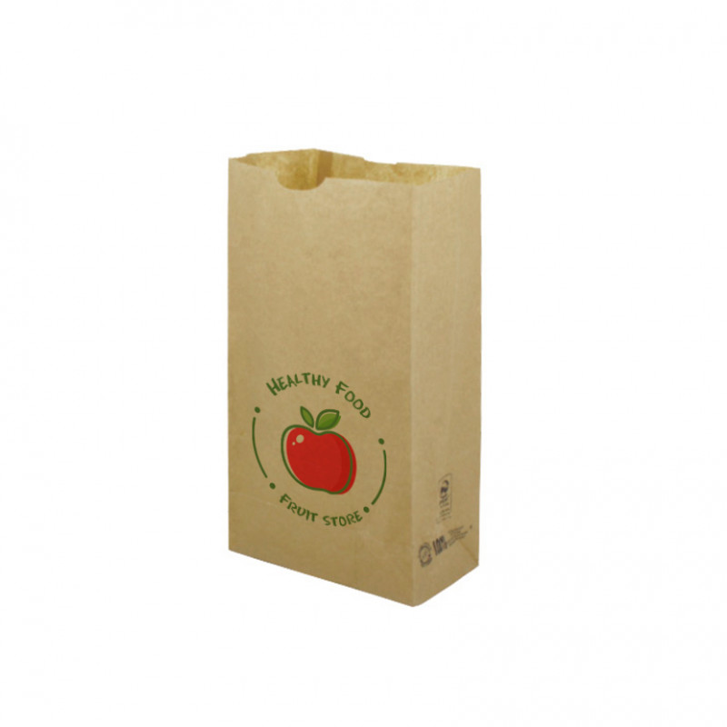 Bolsa de papel kraft MINI sin asas (15+9x28cm) Impresa 1 Cara Color Bolsa de papel kraft MINI sin asas (15+9x28cm) Impresa 1 Cara Color