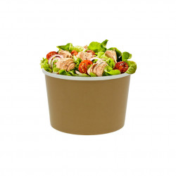 Deco Kraft cardboard salad bowls (480cc)